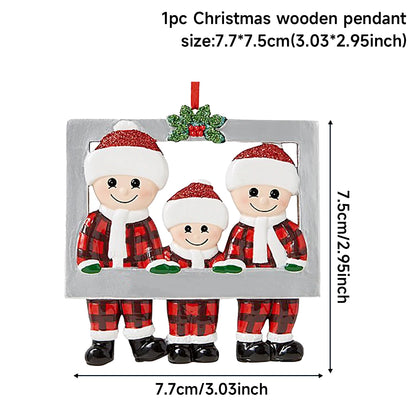 "Christmas Family Ornament  Festive Tree Décor"
