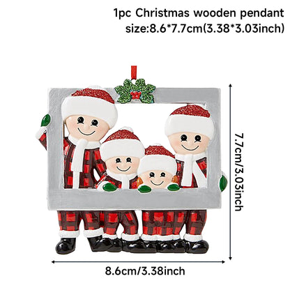 "Christmas Family Ornament  Festive Tree Décor"
