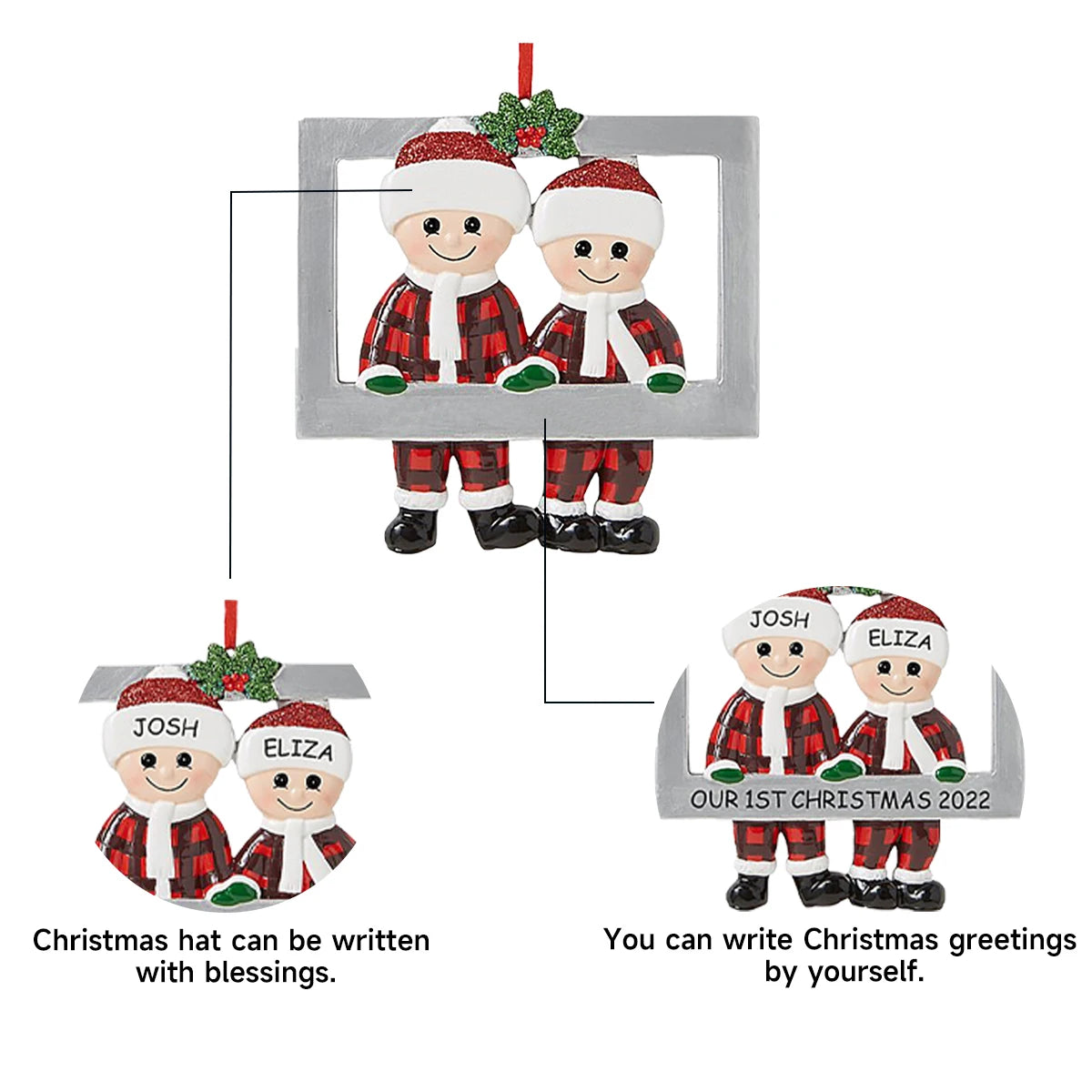 "Christmas Family Ornament  Festive Tree Décor"
