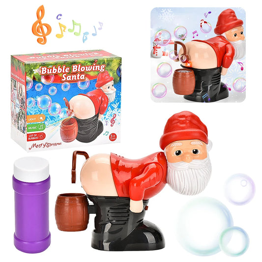 Christmas Funny Santa Claus Bubble Blower with Music & Light